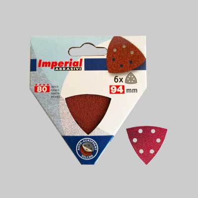 FOGLIO ABRASIVO VELCRATO A DELTA Grana 180 - 6 pezzi - IMPERIAL ABRASIVI