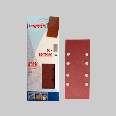 FOGLIO ABRASIVO 93X230 MM Grana 80 - 10 pezzi - IMPERIAL ABRASIVI