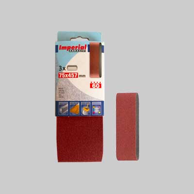 NASTRO ABRASIVO 75X457 MM Grana 40 - 3 pezzi - IMPERIAL ABRASIVI