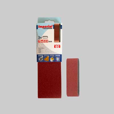 NASTRO ABRASIVO 75X533 MM Grana 120 - 3 pezzi - IMPERIAL ABRASIVI