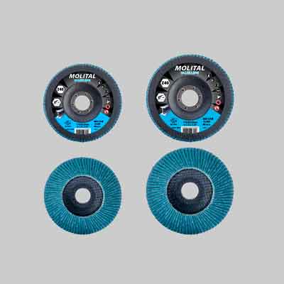 DISCO LAMELLARE ALLO ZIRCONIO 'BLUE LINE' Ø 115x22 mm - grana 80 - 10 pezzi