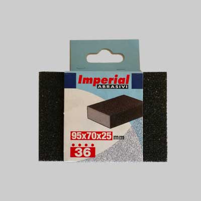 SPUGNA ABRASIVA IN BLISTER Grana 100 - IMPERIAL ABRASIVI