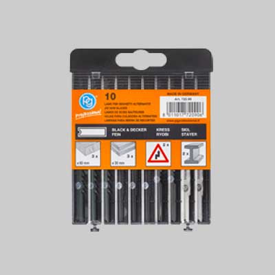 SET LAME PER SEGHETTO ALTERNATIVO ATT. BLACK & DECKER Confezione 10 pezzi - PG PROFESSIONAL