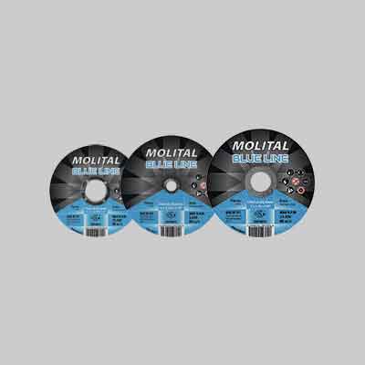DISCO DA TAGLIO PER FERRO/INOX 'BLUE LINE' Ø 115x1,6 mm - 50 pezzi- MOLITAL