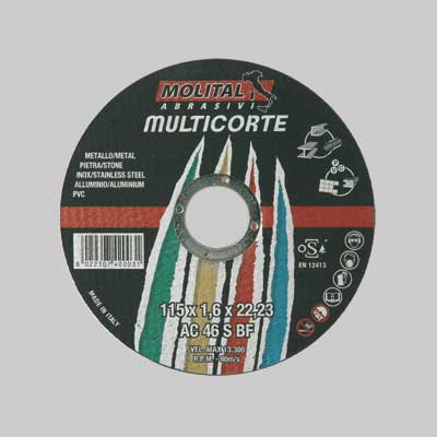 DISCO DA TAGLIO UNIVERSALE   Ø 230x2,0 mm - 25 pezzi- MOLITAL