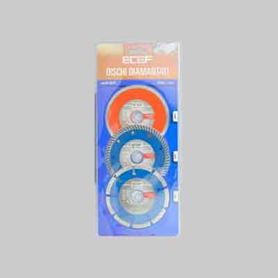 SET DISCHI DIAMANTATI PER EDILIZIA Ø 115 mm - Conf. 3 pezzi - ECEF