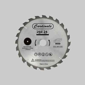 DISCO DI RICAMBIO PER SEGA CIRCOLARE CON BANCHETTO CARDINALE Ø 250 mm - 24 denti - CARDINALE
