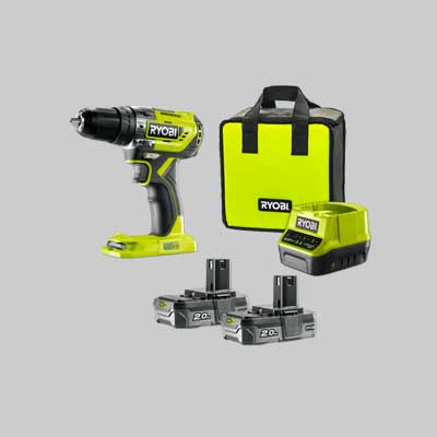 TRAPANO AVVITATORE A PERCUSSIONE A BATTERIA BRUSHLESS 'R18PD3-220S' 18V 2,0Ah - RYOBI