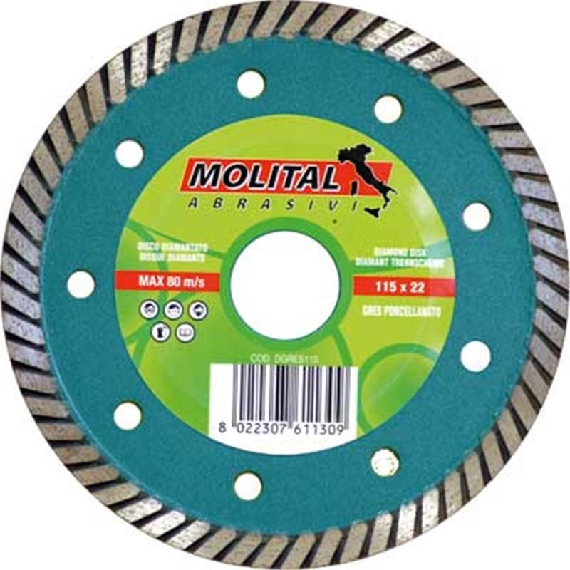 DISCO DIAMANTATO 'GRES' MOLITAL Ø 115 mm - MOLITAL
