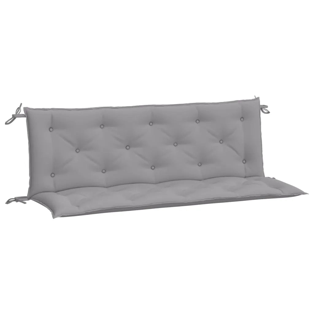 Cuscini per Panca 2 pz-Set di 2 Cuscini per panchina Grigi 150x50x7 cm in Tessuto Oxford