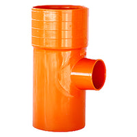 DERIVAZIONE A 'T' RIDOTTA 87 E?  ° IN PVC  E?E ? 125 / 50