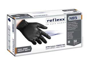 GUANTO IN NITRILE GRIP 3D GR.8,4 SENZA POLVERE NERO- - tg.M in conf. da 50 pz. - 2 pezzi