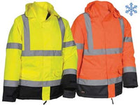 GIACCA IMBOTTITA NAMSOS AD ALTA VISIBILITA'  tg.2XL  arancio fluo/navy    COFRA