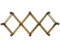 APPENDIABITI ESTENSIBILE IN LEGNO 10 POSTI NOCE  cm.32x79