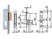SERRATURA DA INFILARE PER MONTANTI SOLO CATENACCIO 760  mm.15 (7601510)    ISEO