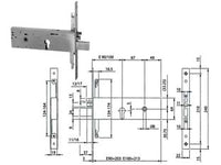 ELETTROSERRATURA TRIPLICE DA INFILARE PER FASCIA CIL.EU. MM.64 H 96392  mm.90 (963920902)    ISEO