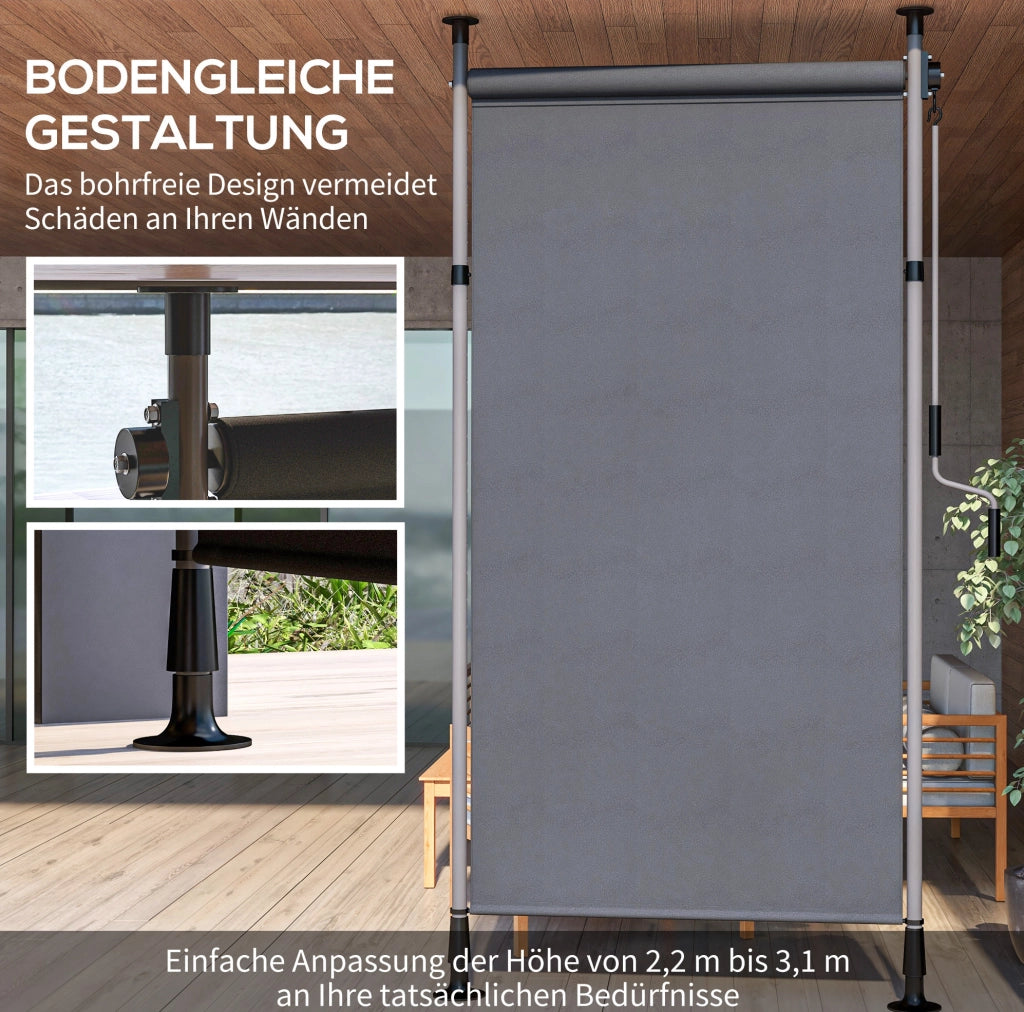 Tenda da sole verticale 150 cm, altezza regolabile 220-310 cm