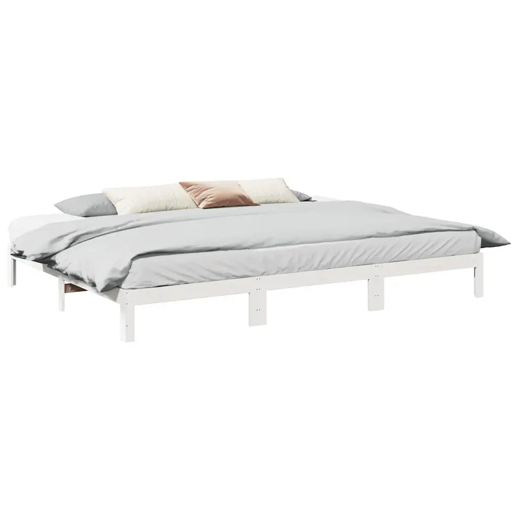 Giroletto Familiare senza Materasso Bianco 240x200 cm 3324566