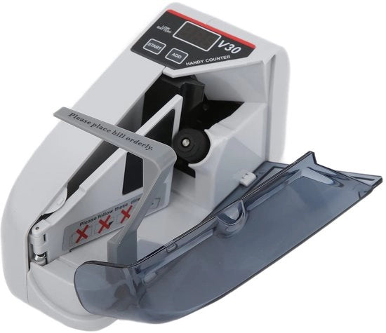 Contatore di Cassa Compacto - Misuratore di Velocità di Contanti - Supporta EUR/GBP/USD - ABS/Rubber - Dimensioni 18,5 x 7 x 10 cm - Adatto per piccole aziende/privati - Contatore di Cassa Portatile