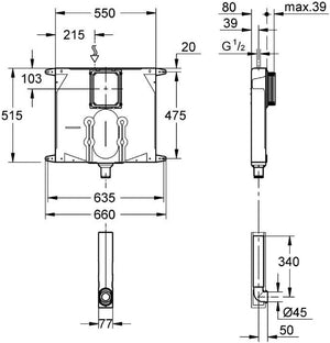 CASSETTA AD INCASSO DUAL FLUSH SOLO CASSETTA   GROHE S.P.A.