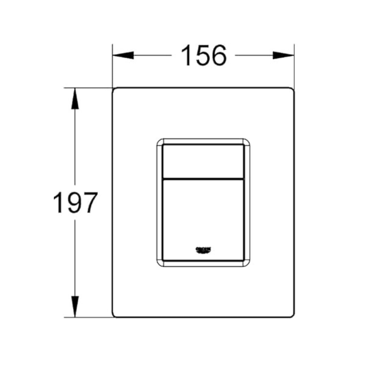 PLACCA 2 TASTI MODELLO SKATE COSMOPOLITAN CROMATA   GROHE S.P.A.