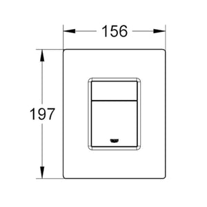 PLACCA 2 TASTI MODELLO SKATE COSMOPOLITAN CROMATA   GROHE S.P.A.