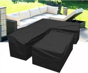 Sfondo lounge a forma L per divano con cerniere - 210D copertura per arredamento esterno - copertura a forma L 270x270x90 cm - copertura rettangolare 155x95x68 cm