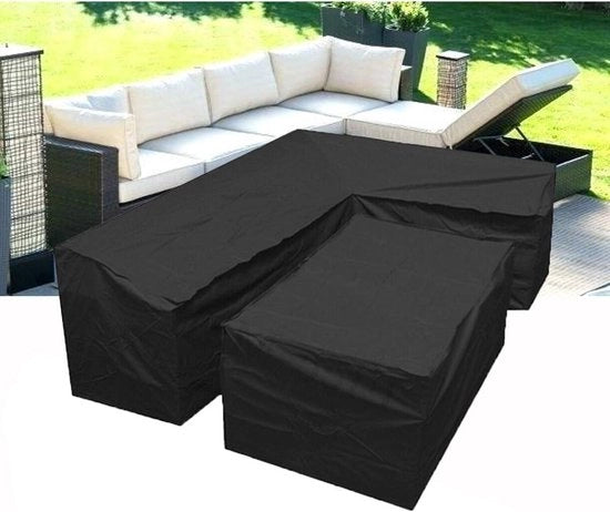 Sfondo lounge a forma L per divano con cerniere - 210D copertura per arredamento esterno - copertura a forma L 270x270x90 cm - copertura rettangolare 155x95x68 cm