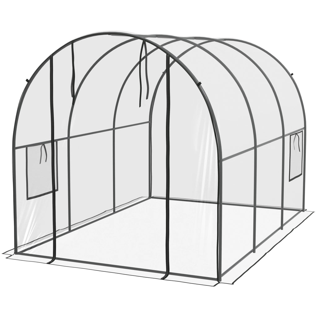 Serra da Giardino Tunnel 6 m2 ¨C zephmum ¨C Trasparente 3x2x2 m