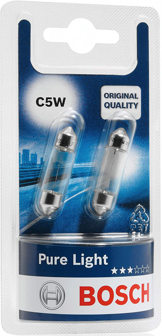 Bosch 2 LAMPADINE LUCE TARGA AUTO 'C5W'