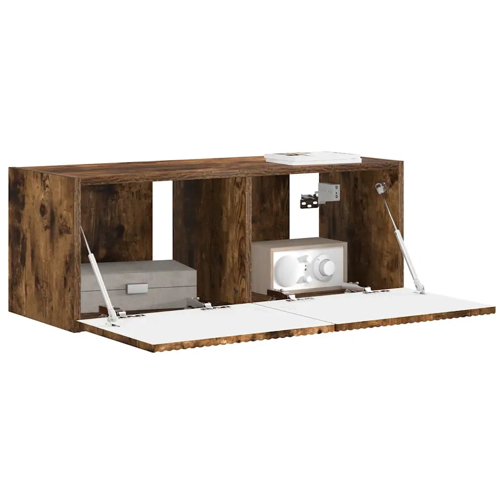 Mobile TV da parete-Mobile TV a Muro-Credenza TV Rovere fum¨¦ 60 x 31 x 29.5 cm 950608