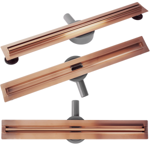 Scarico Lineare Rea Neox Slim Pro Brushed Copper 80