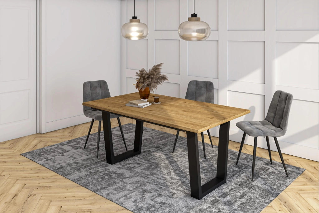 Tavolo da Pranzo, 167x90x74 cm, Per 8 persone, Tavolo Cucina, Rovere
