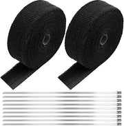 Protezione contro il calore ad alta temperatura - Flessibile - Cavo in basalto - 15m x 50mm - 20 Cerniere in acciaio inox - Duraturo e resistente al calore
