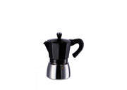 Caffettiera in alluminio per induzione 6 tazze colore nera