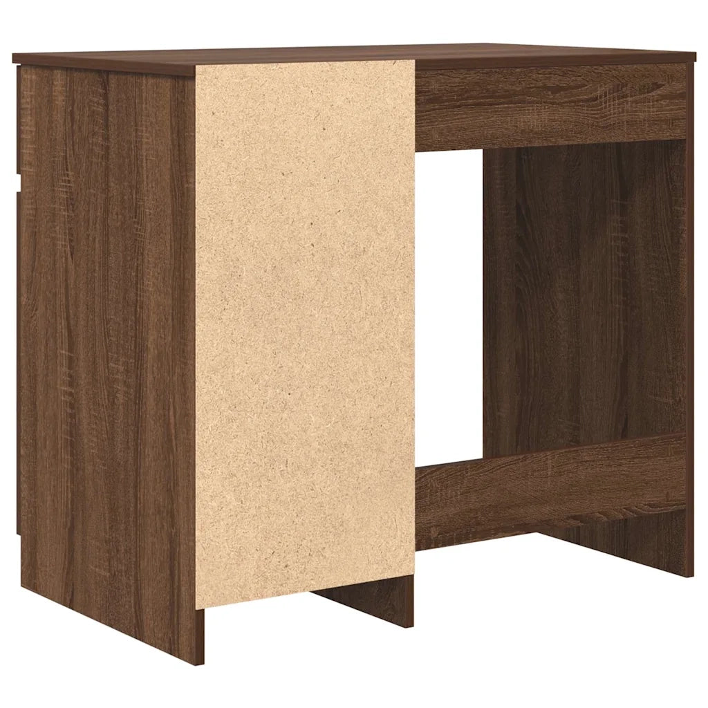 Scrivania Rovere Marrone 86x49x76 cm in Legno Multistrato 861829