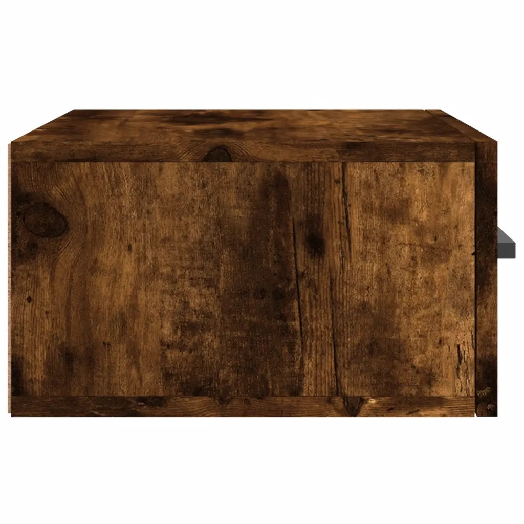 Comodini a Muro 2 pz-Set di 2 Tavolino da notte Rovere Fumo 35x35x20 cm 734054