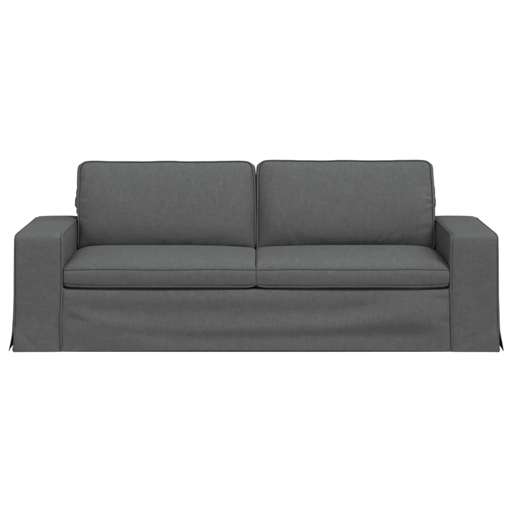 Divano Grigio scuro 222 x 80 x 82 cm Tessuto