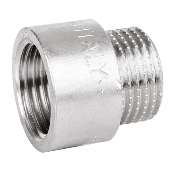 RACCORDO DIRITTO MASCHIO/FEMMINA IN OTTONE CROMATO SERIE 1500 3/4X10 MM    PETTINAROLI