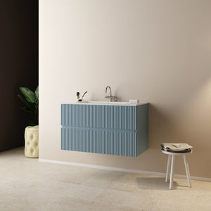Mobile bagno sospeso modello sophia 80cm  Base sospesa -lavabo - azzurro polvere -specchio escluso  mobo