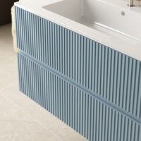 Mobile bagno sospeso modello sophia 80cm  Base sospesa -lavabo - azzurro polvere -specchio escluso  mobo