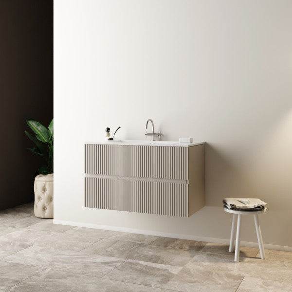 Mobile bagno sospeso modello sophia 80cm  Base sospesa -lavabo - cashmere -specchio escluso mobo