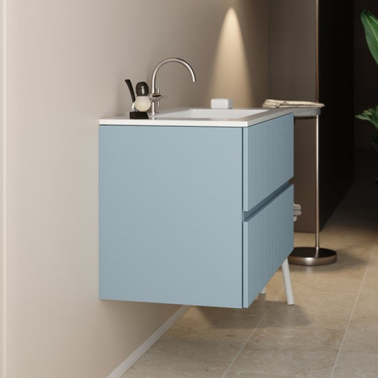 Mobile bagno sospeso modello sophia 80cm  Base sospesa -lavabo - cashmere -specchio escluso mobo