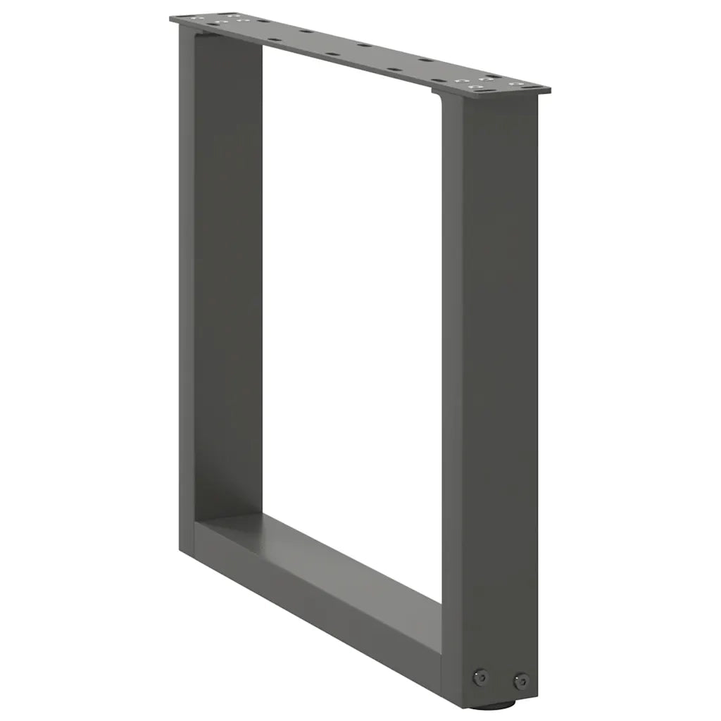 Gambe per Tavolino da Caffè a Forma di U 2 pz Antracite 50x(42-43) cm Acciaio 4013158