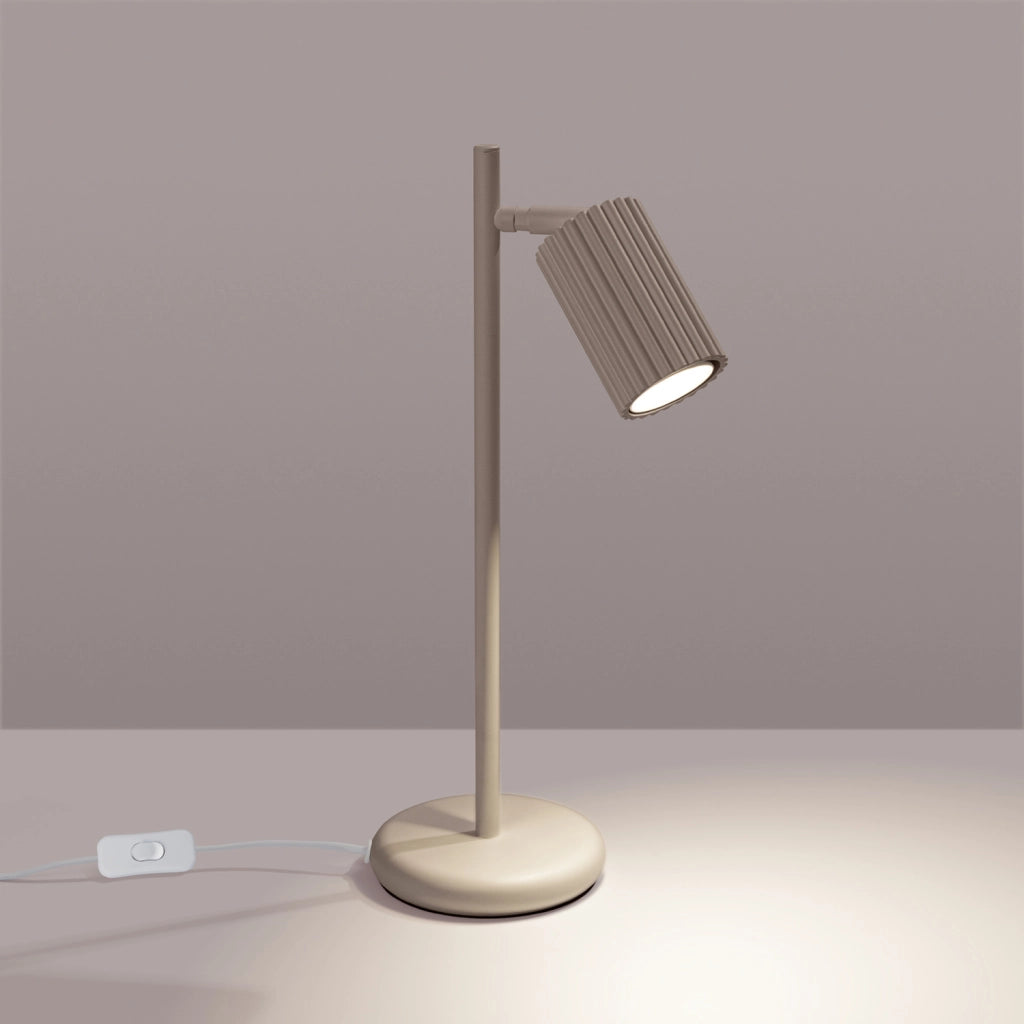 Lampada da scrivania GRAVIO taupe/bianca snodabile GU10 10W