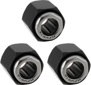 Zeskantmoer 12mm - 3x Lager - Compatibile con HSP VX 1/10 Nitro Motrici - Metallo - Reparto di Ricambio n. R025 - Nero - Mozzo