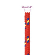 Corda | Fune per barca Rossa 14 mm 25 m in Polipropilene