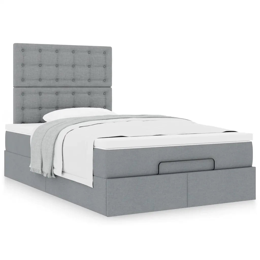 Struttura Letto Pouf con Materasso 120x200 cm in Tessuto 3313313