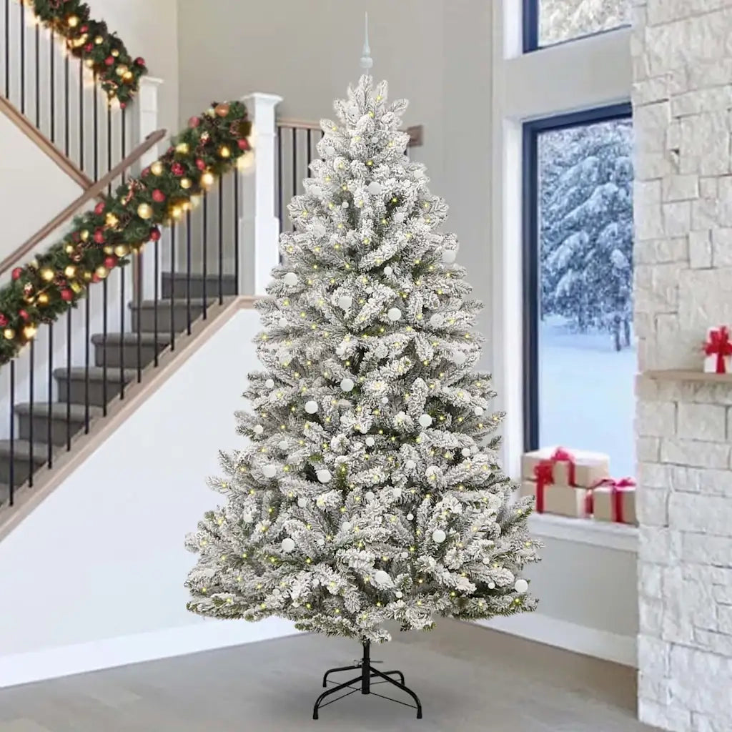 Albero di Natale artificiale con 300 LED Verde e Bianco 300 cm 3395787