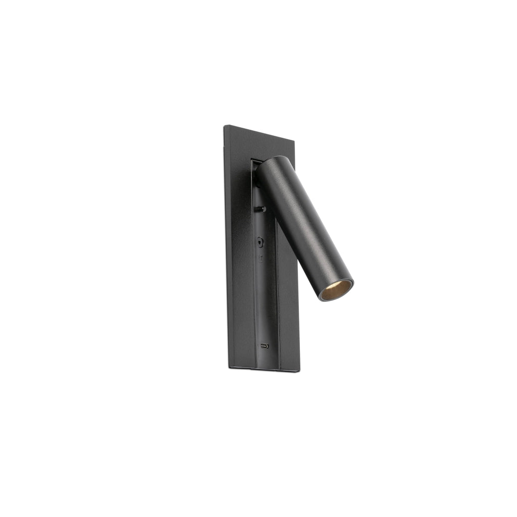 GABO USB C Lampada da parete lettore nero